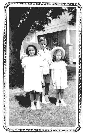 Cecile Olive Poch and Mary Ann Poch with Joseph Ward Poch, Jr.